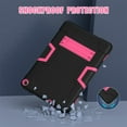 thumbnail image 4 of SaniMore Hybird Case for Walmart ONN 10.1 Inch Tablet Case Gen 3 2022(Model:100071485), Rugged Heavy Duty Protective Case Hidden Kickstand Dual Angle Stand Shockproof Anti-drop Case, Black + Rose, 4 of 8