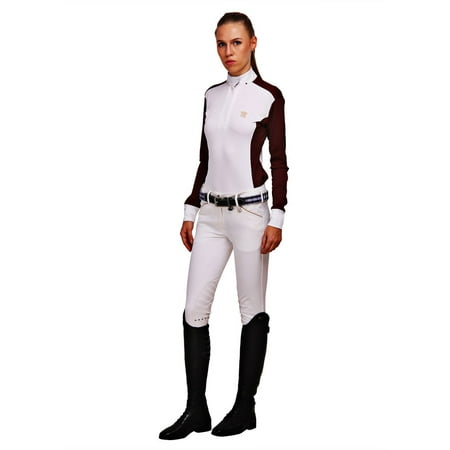 - George H Morris GHM Ladies Add Back Knee Patch Breech 28 White