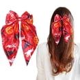 thumbnail image 5 of siminsem Women Girls Halloween Ribbon Hair Bows Clips Pumpkin Ghost Bat Witch Hat Barrettes Large Bowknot Oversized Party Hair Accessories Styling 1 Pack, F,One Size, 5 of 8