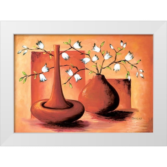 Dahlke, Izabella 24x18 White Modern Wood Framed Museum Art Print Titled - Seccesion Composition I
