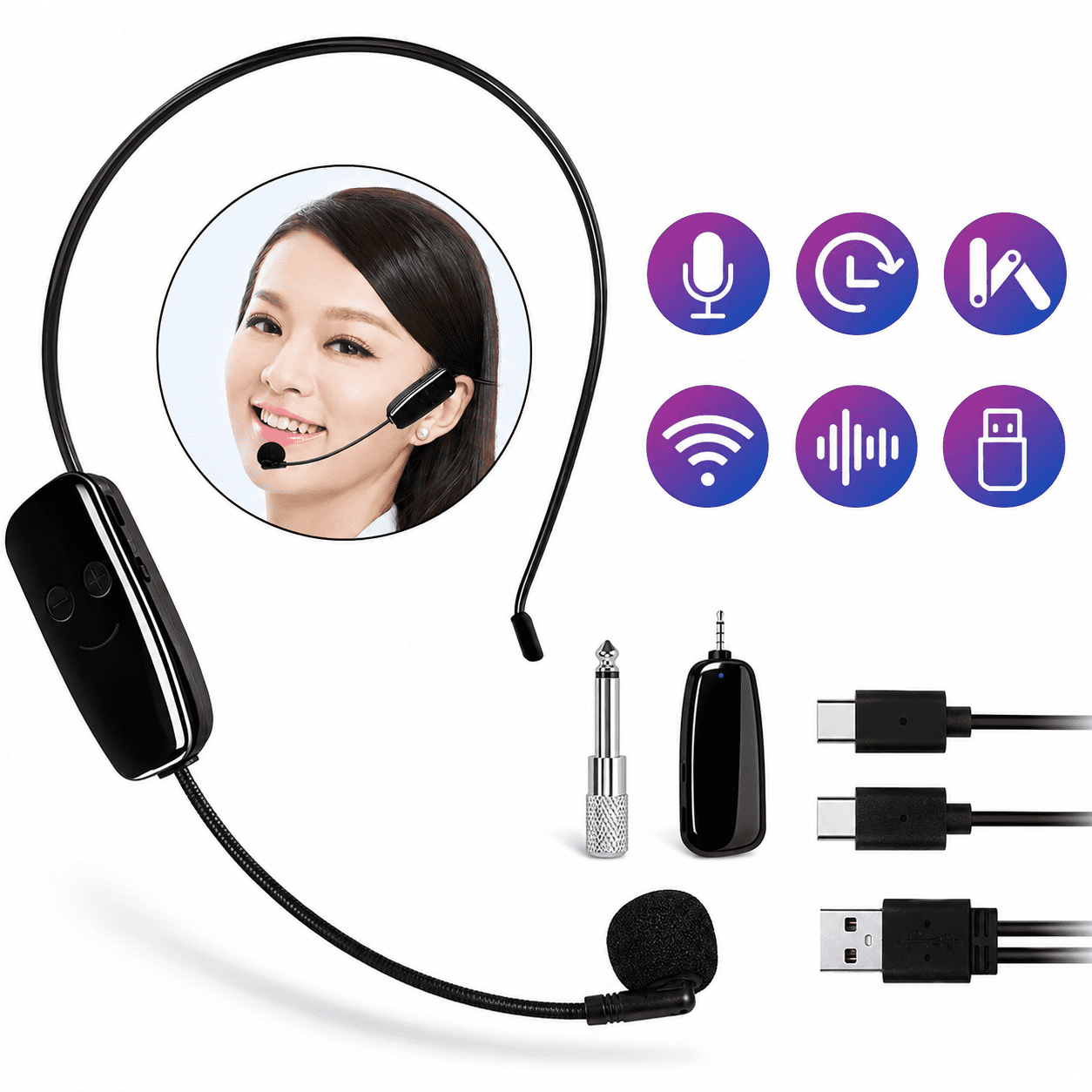 JBL, Wireless Microphone Set, Black, Dual-Channel, Wireless