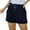 Blue, variant on IROINNID Women's Summer Casual EL Solid High Waist Shorts With Pocket
