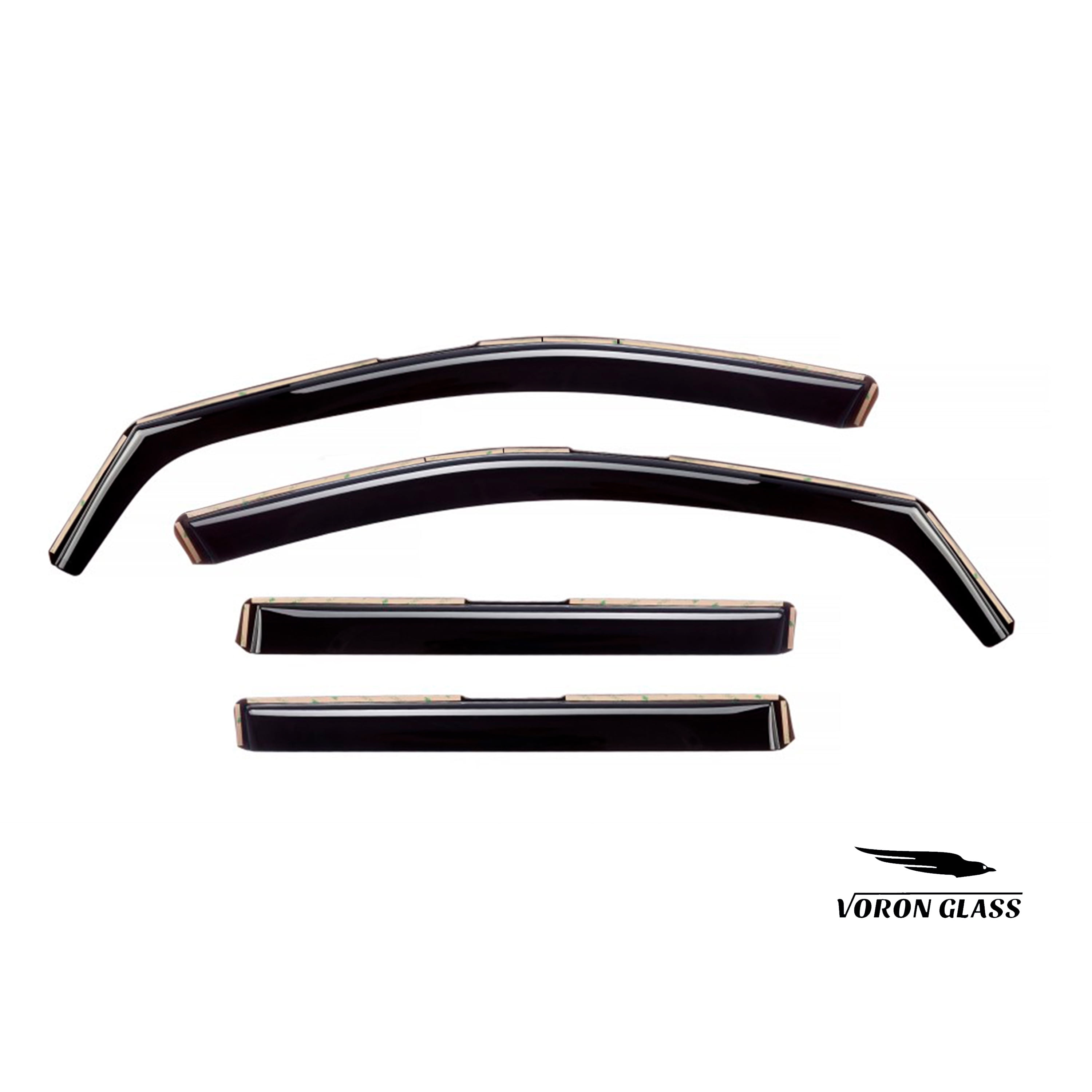Voron Glass In-Channel Extra Durable Rain Guards for Toyota RAV4 2019-2025, Window Deflectors, Vent Window Visors, 4 Pieces - 200555