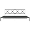 thumbnail image 3 of vidaXL Bed Frame Black Powder-Coated Steel Double Bed Bed Frame, 3 of 6