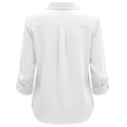 thumbnail image 6 of Curuila Long Sleeve Shirts For Women Lapel Button Down Solid Color Breathable T Shirt White Size 5Xl, 6 of 6
