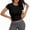 Black, variant on ’s High Compression T Shirt – Athletic Training Top Half Sleeve Women
