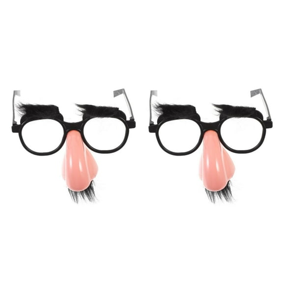PartyKindom Funny Groucho Eyewear Multi-Color with Eyebrows Mustache for Decoration and Party 2Pcs