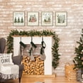 thumbnail image 4 of Hieng Vintage Christmas Wall Art Prints Set of 4, Retro Christmas Trees Poster, Winter Holidays Gift Print Decor for Gallery, Living Room, Bathroom (Unframed), 4 of 6