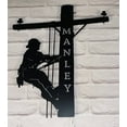 thumbnail image 4 of Craftnamesign Personalized US Lineman Metal Wall Art With LED Light, Lineman Metal LED Decor, 4 of 5