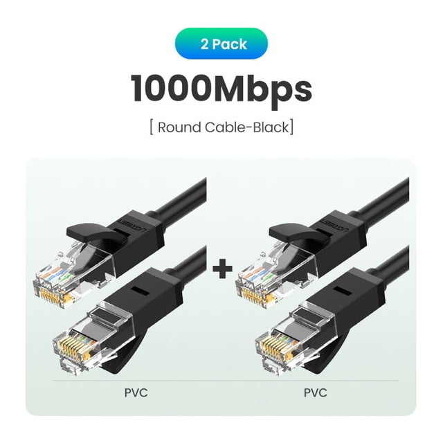 Cable Ethernet UGREEN Cat6 Gigabit de alta velocidad 1000Mbps Cable de Internet RJ45 Cable LAN de red blindado para PC PS5 PS4 PS3 Xbox Tan Jianjun unisex