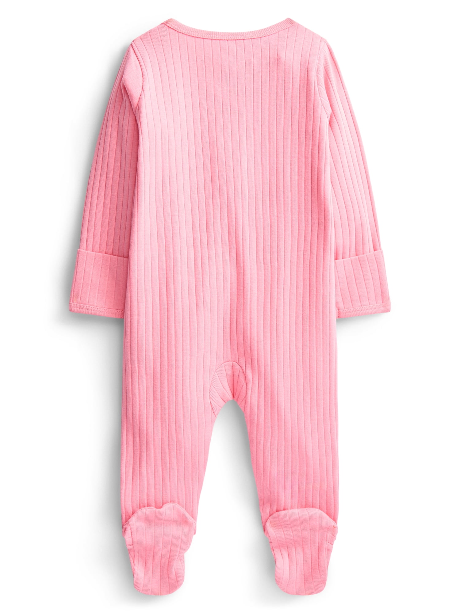 Wonder Nation Organic Cotton Baby Unisex Zip Front Footed Sleep N Play Pajamas, Sizes Preemie-6/9 Months