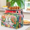 thumbnail image 3 of Suhoaziia Floral Bunny Toaster Cover for Home 4 Slice Anti-Skid Scratchproof Protective Covers for Oven,Broilder,Microwave,Easter Day Bread Maker Wear Resistant Portable Microwave Toaster Oven Cover, 3 of 6