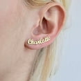 thumbnail image 2 of Name Custom Earring A Pair Name Custom Earrings Ear Studs Eardorp for Women Stainless Steel Handmade Stud Earrings Gift, 2 of 4