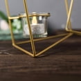 thumbnail image 5 of BalsaCircle 6" Gold Jointed Geometric Stand Tealight Votive Glass Candle Holders Party Wedding, 5 of 6