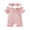 Pink, variant on BemeyourBBs She‘s Here Baby Girls Spring Summer Fall Clothes Newborn Baby Girl Hospital Going Home Outfit Waffled Romper Bow Letter Print Ruffle Short Sleeve One Piece Jumpsuit with Headband