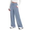 thumbnail image 3 of Fantaslook Fall Wide Leg Pants for Women Dressy Casual Lounge Pants Stretchy Elastic Drawstring Trousers with Pockets, 3 of 8