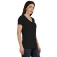 thumbnail image 2 of Inkmeso V Neck Basic Tee Classic fit short sleeves Tshirt For Women Summer Cotton Tops XS,3XL, 2 of 8