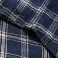 thumbnail image 6 of CYiJun Mens Plaid Flannel Shirts Long Sleeve Casual Button Down with Pockets Outfit for Camp Hanging Out or Work,Navy S, 6 of 7