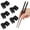 Black, variant on 5 Pcs Reusable Chopstick Helpers, Training Chopsticks with Hinge Connector for Kids Adults Beginners, Chopsticks Helper Chopstick Hinges Connector, Non-Slip Chopsticks Trainer Learner, Black