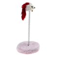 thumbnail image 1 of Cat Spring Toy Interactive Plush Cat Scratching Toy Kitten Mouse Toy with Bell, 1 of 10