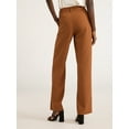 thumbnail image 3 of Scoop Women's Ultimate Crepe Mid Rise Straight Leg Stove Pipe Pants, 32" Inseam, Sizes XS-XXL, 3 of 5