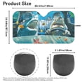 thumbnail image 6 of Binienty Funny Shark Windshield Sun Shade Ocean Animals Car Window Sunshade for Cars SUV Truck Hatchback, Foldable Sun Visor Blocks Heat and UV Rays, 6 of 8