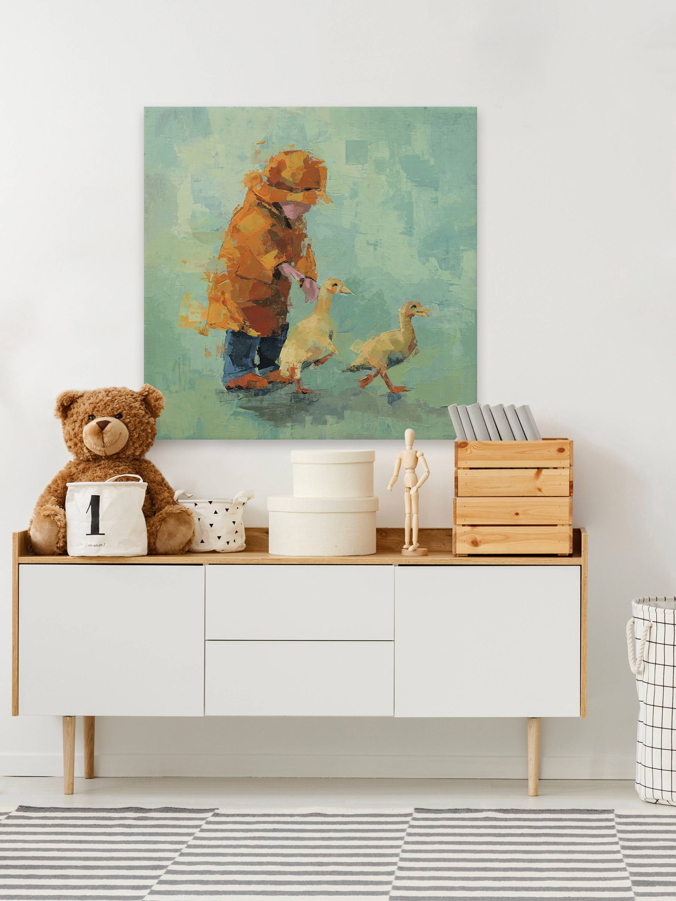 Parvez Taj Follow the Ducks Canvas Wall Art