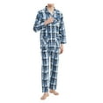 thumbnail image 5 of GLOBAL Men's Long Sleeve Flannel Pajamas Sets 100% Cotton Sleepwear Top and Bottom, Size S-3XL, 5 of 5