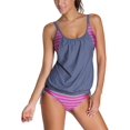thumbnail image 1 of Xishao Mujer Traje de Baño de Moda 2 Piezas Tankini Tops de Bikini y Partes de Abajo A-Gris G A-Gris G Xishao ropa, 1 of 2