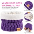 thumbnail image 3 of REDESS Unisex Kids Winter Beanie Hat, Gloves and Scarf Set, Acrylic, Purple, 3-9 Years, 3 of 4