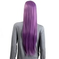 thumbnail image 3 of Onedor 31 Inches Long Straight Lavender Synthetic Hair Women Full Head Cosplay Wig with Wig Cap (T3612 - Lavender), 3 of 8