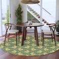 thumbnail image 3 of Round Rugs 7Ft, Easter Round Area Rug Washable Indoor Throw Carpet, Cute Cartoon Rabbits Bunny Animal Yellow Green Large Non Slip Circle Rug for Dining Room Playroom Home Decor Aesthetic, 3 of 8