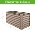 thumbnail image 4 of Best Choice Products 4x2x2ft Outdoor Metal Raised Garden Bed for Vegetables Flowers Herbs - Taupe, 4 of 9