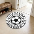 thumbnail image 6 of Soccer Rug,Soft and Comfy Sports Themed Round Area Rugs,Bedroom Living Room Carpet,Kitchen Mat,Bath Rugs for Bathroom,Soccer Themed Room Decor 23.62'', 6 of 6