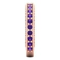 thumbnail image 4 of 1.44 ct Brilliant Round Cut Natural Amethyst 14k Rose Gold Eternity Band SZ 4, 4 of 6