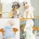 thumbnail image 5 of Falda elegante para mascotas Con lazo Para perros pequeños y medianos Vestido de princesa a rayas con tirantes amarillo-blanco (L) Rojo Verde, 5 of 5