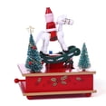 thumbnail image 3 of Caja de música navideña Adorno navideño 2023 Adorno de escritorio Cajas musicales de madera con muñeco de nieve para chimenea Dormitorio Festival, 3 of 8