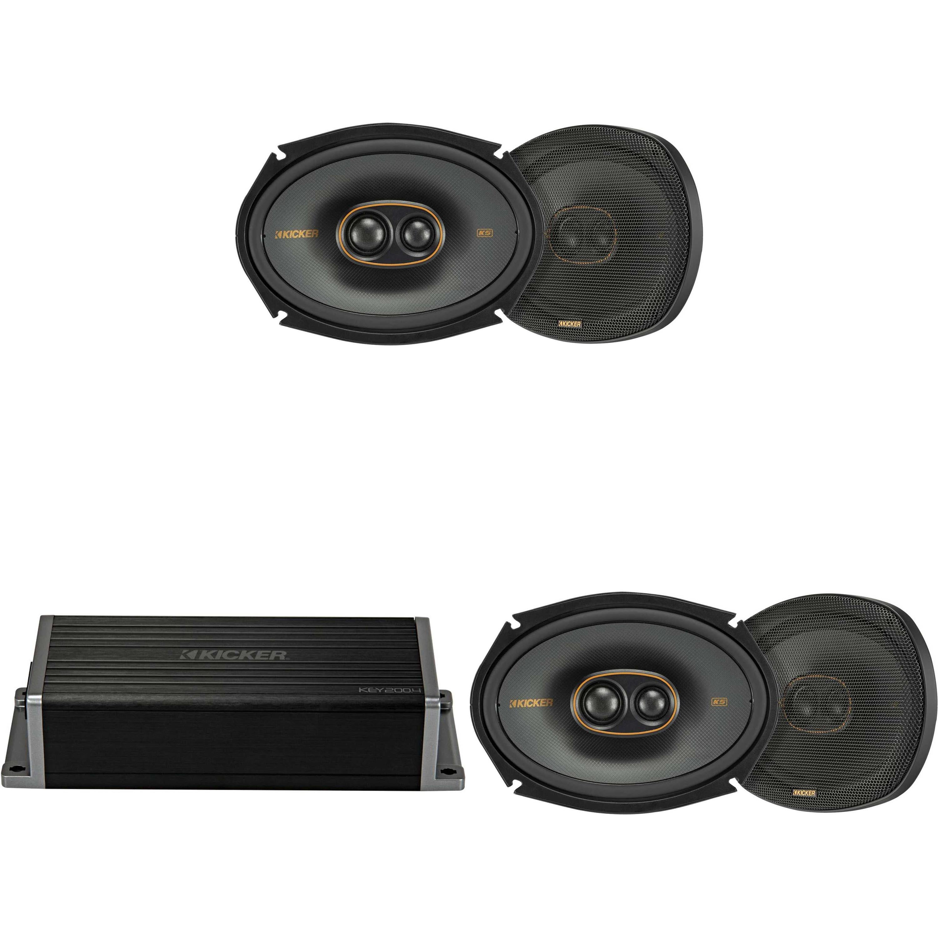KICKER CX800.1 Mono Amplifier & 47KEYLOC Smart Line Output