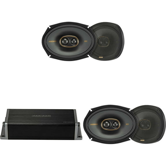 Kicker 47KEY2004 4-Channel DSP Smart Amp w/ (2) 51KSC69304 6x9" Audio Upgrade Bundle