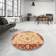 thumbnail image 4 of Ahgly Company Machine Washable Indoor Rectangle Abstract Papaya Orange Area Rugs, 6' x 9', 4 of 7