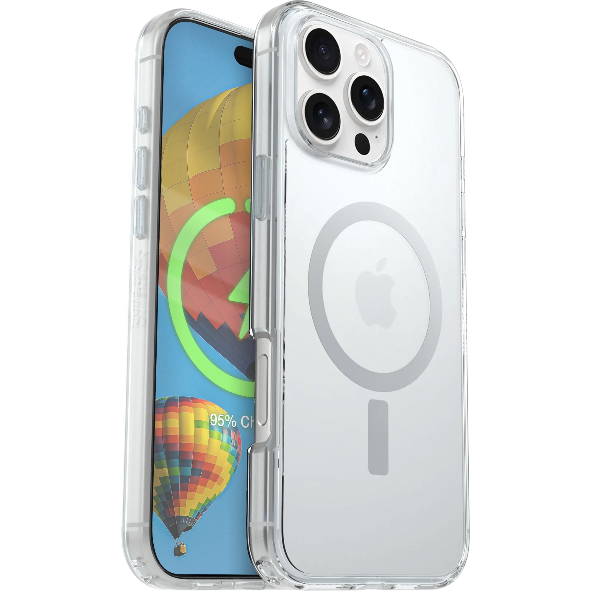 OtterBox Symmetry Series Case iPhone 16 Pro Max - MagSafe - Ultra-Thin, Raised Edges Protect Camera & Screen - Clear