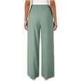 thumbnail image 5 of YIFUNIN Women's Casual Solid Color Loose Pants with Pockets, Fashion Comfort Trousers for Daily Outfits, Relaxed Fit Streetwear Style,Green 2XL, 5 of 6