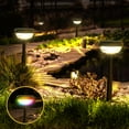 thumbnail image 2 of Ensenior Color Changing Solar Lights Outdoor, Auto ON/Off 3000K White Light & RGB LED Solar Garden Lights for Pathway, Yard, Patio, Waterproof, Energy-Efficient Landscape Lighting, 8-Pack, 2 of 9