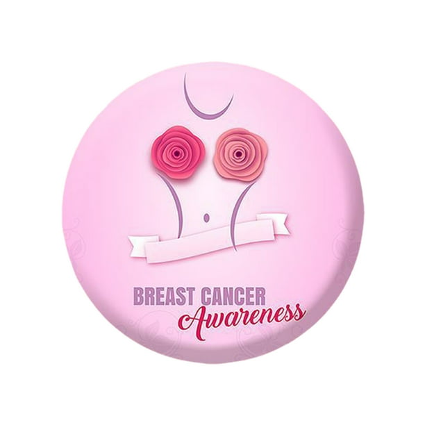 Concienciación sobre el cáncer de mama Botones Insignia Cinta Redondo Botón Pins Pinback Broche Solapa para la cinta Tema Suministros Cáncer de Mama Decoraciones