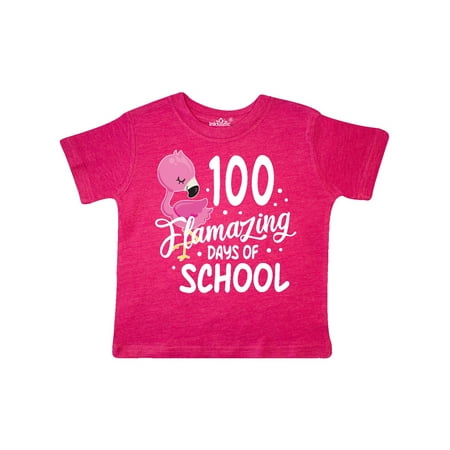 

Inktastic 100 Flamazing Days of School with Cute Flamingo Gift Toddler Boy or Toddler Girl T-Shirt