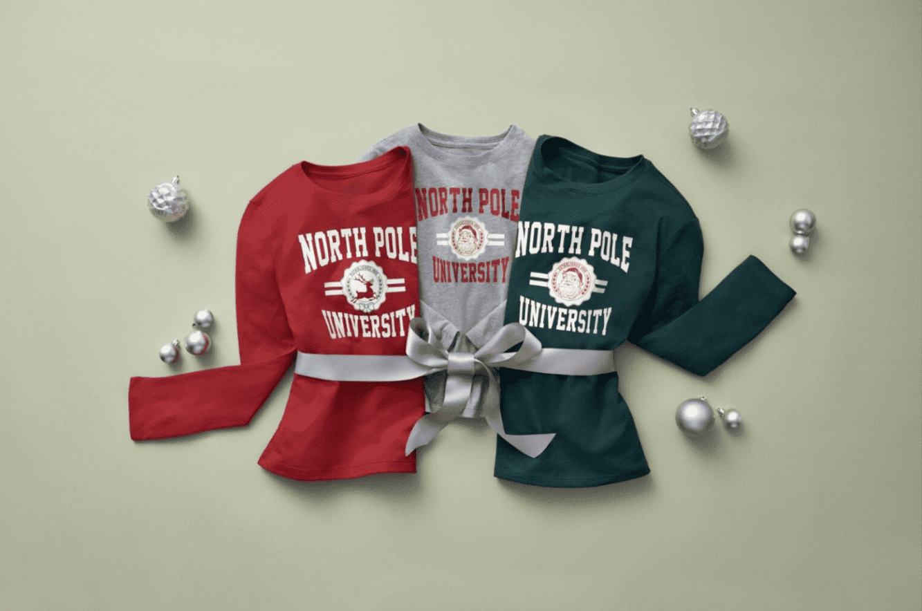 Holiday Time Girls Christmas Long Sleeve Graphic T-Shirt, Sizes 4-18