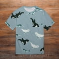 thumbnail image 6 of T Shirt For Men Arctic Animal Print T-Shirt Whales And Bear Fashion T-Shirts Mens Fun Tee Shirt Beac, 6 of 7