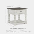 thumbnail image 7 of Signature Design by Ashley Havalance, White and Gray Distressed Two-Tone Farmhouse  End Table with 1 Drawer and Open Shelf, 7 of 7