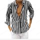 thumbnail image 1 of Camisas hawaianas a rayas de manga larga para hombre Camisas gráficas clásicas, cómodas y suaves Camisas de moda para hombre Blusas de playa Ropa para hombre, 1 of 6
