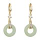 thumbnail image 2 of Estilo Medieval de la Paz Hebilla de imitación de calcedonia Pendientes para las mujeres Pendientes de estilo largo y versátil Pendientes de luz, 2 of 7